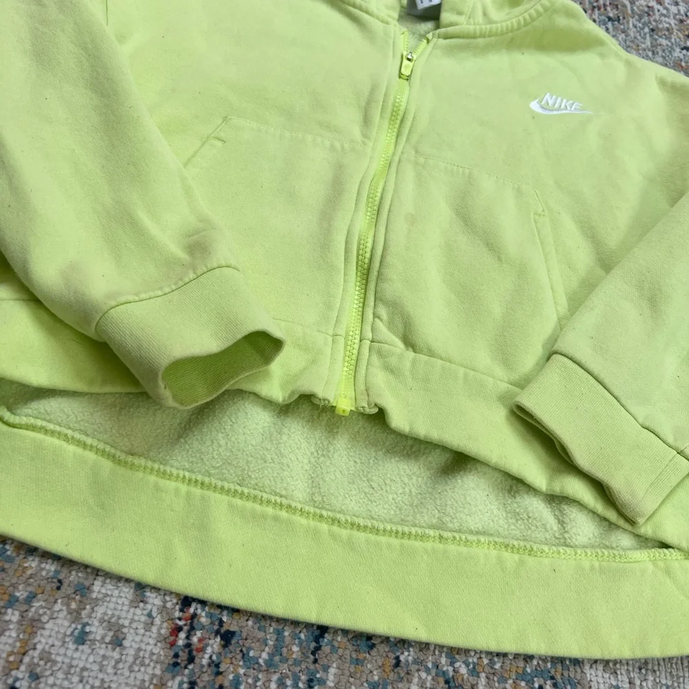 Nike Green Sweatshirt with Hood and Zipper